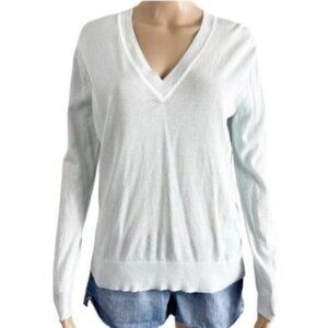 J.CREW V-neck sweater summer weight seafoam green size Small style G1293